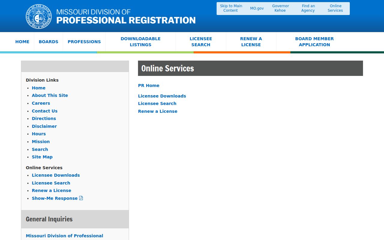 University City Resident Lookup Missouri professional license search hub